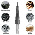 thumbnail image 4 of Step Drill Bit, M35 HSS And Cobalt High Cutting Speed Wide Application Drill Cone Bit Multiple Hole Punch Sizes 4 Flute  For Stainless Steel, 4 of 8