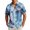 Blue, variant on Button Down Shirt Men Short Sleeve with Tropical Print Breathable Casual Summer Outdoor Purple Shirt XXL
