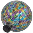 thumbnail image 4 of Northlight Mosaic Window Pane Outdoor Garden Gazing Ball - 10" - Multi-Color, 4 of 6