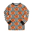 thumbnail image 6 of NOEGOEU 2-9 Years Toddler Boys Girls Halloween Pajamas Kids Long Sleeve Cute Sleepwear Set (Orange,4-5 Years), 6 of 6