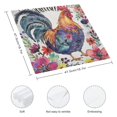 thumbnail image 3 of WYYP Rooster Flowers Chickens Polyester Cloth Napkins for Farmhouse Party Dining Table Decor Home Decor 4 PCS, 3 of 7
