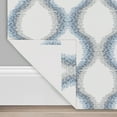 thumbnail image 2 of Eclipse Draftstopper Blue Geo Print Room Darkening Rod Pocket + Back Tab Single Curtain Panel, 40" x 108", 2 of 6