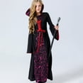 thumbnail image 5 of Zwiiyzr 4-12 Years Toddler Kids Girl Princess Dress Christmas Festival Girls Medieval Style Court Attire Witch Sorceress Party Clothing Dress Black, 5 of 9