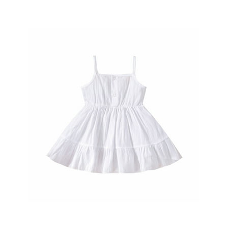

0-24M Infant Baby Girls Sling Dress Sleeveless Summer Princess Dresses Tulle Sundress Halter Skirt Outfit