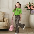 thumbnail image 3 of MuXiKeJi Clothes Girls Long Sleeve Top And Pants Set Giraffe Print Crew Neck Outfit For Daily Outdoor for 3-8 Years, 3 of 5