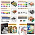 thumbnail image 4 of TEMOGU-106 PCS Art Supplies Sketching Kit, Pro Drawing Pencils with 3-Color Sketchbook, Coloring Book, Colored Graphite Charcoal Watercolor & Metallic Pencils, Drawing Supplies Gifts for Artists Adul, 4 of 4