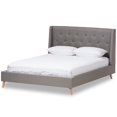 thumbnail image 1 of Baxton Studio Adelaide Tufted Full Platform Bed in Light Gray, 1 of 7