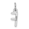 thumbnail image 3 of Diamond2Deal 14K White Gold Small Slanted Block Letter F Initial Pendant for Women, 3 of 6