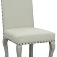 thumbnail image 5 of Nancy Victorian Nail Head Accented Light Beige Fabric Accent Dining Chair, Set of 2, 5 of 7