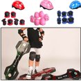 thumbnail image 4 of Fridja 7Pcs Kids Bike Helmet Set Skateboard Knee Pads Kids Helmet Elbow Pads Wrist Guards Adjustable for 3~10yrs Girl Boy Kids Protective Gear Set for Sport Cycling Bike Roller Skating Scooter, 4 of 4