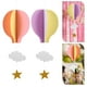 thumbnail image 3 of 4 adornos de fondo con globos aerostáticos para decoración de pared de cumpleaños, decoraciones colgantes de nubes para fiestas infantiles, decoración de aulas, centros de mesa con globos aerostátic, 3 of 4