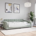 thumbnail image 1 of vidaXL Day Bed Light Grey 100x190 cm Velvet, 1 of 5