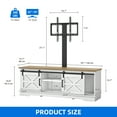 thumbnail image 6 of Dextrus Farmhouse TV Stand with Mount for 32-70" TVs, Media Console Cabinet with Barn Doors, White, 6 of 6