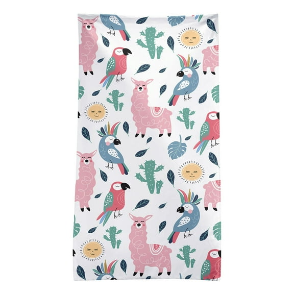 JeashCHAT Oversized Beach Towel for Kids , 30"x60" Cute Animals Animal Theme Lightweight Absorbent Quick-Dry Beach Blanket, Microfiber Pool Towel Bath Towel for Boys Girls