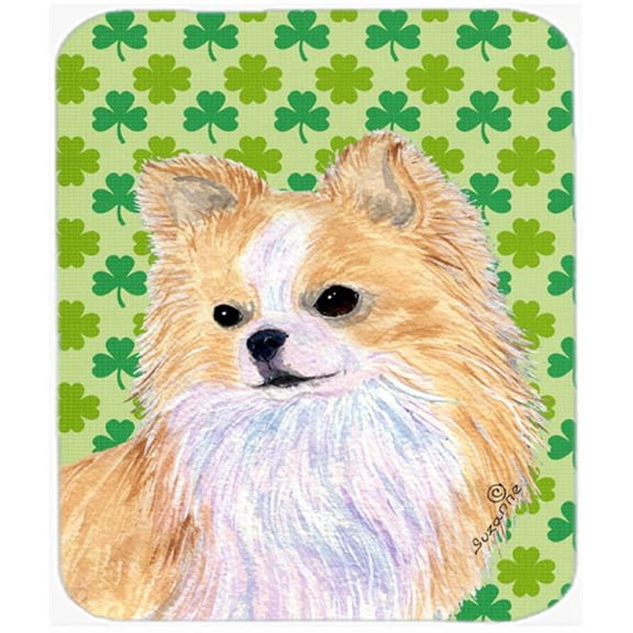 Chihuahua St. Patricks Day Shamrock Portrait Mouse Pad, Hot Pad Or Trivet