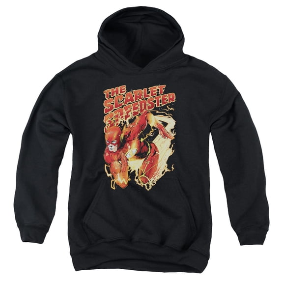 Jla - Scarlet Speedster - Youth Hooded Sweatshirt - Small