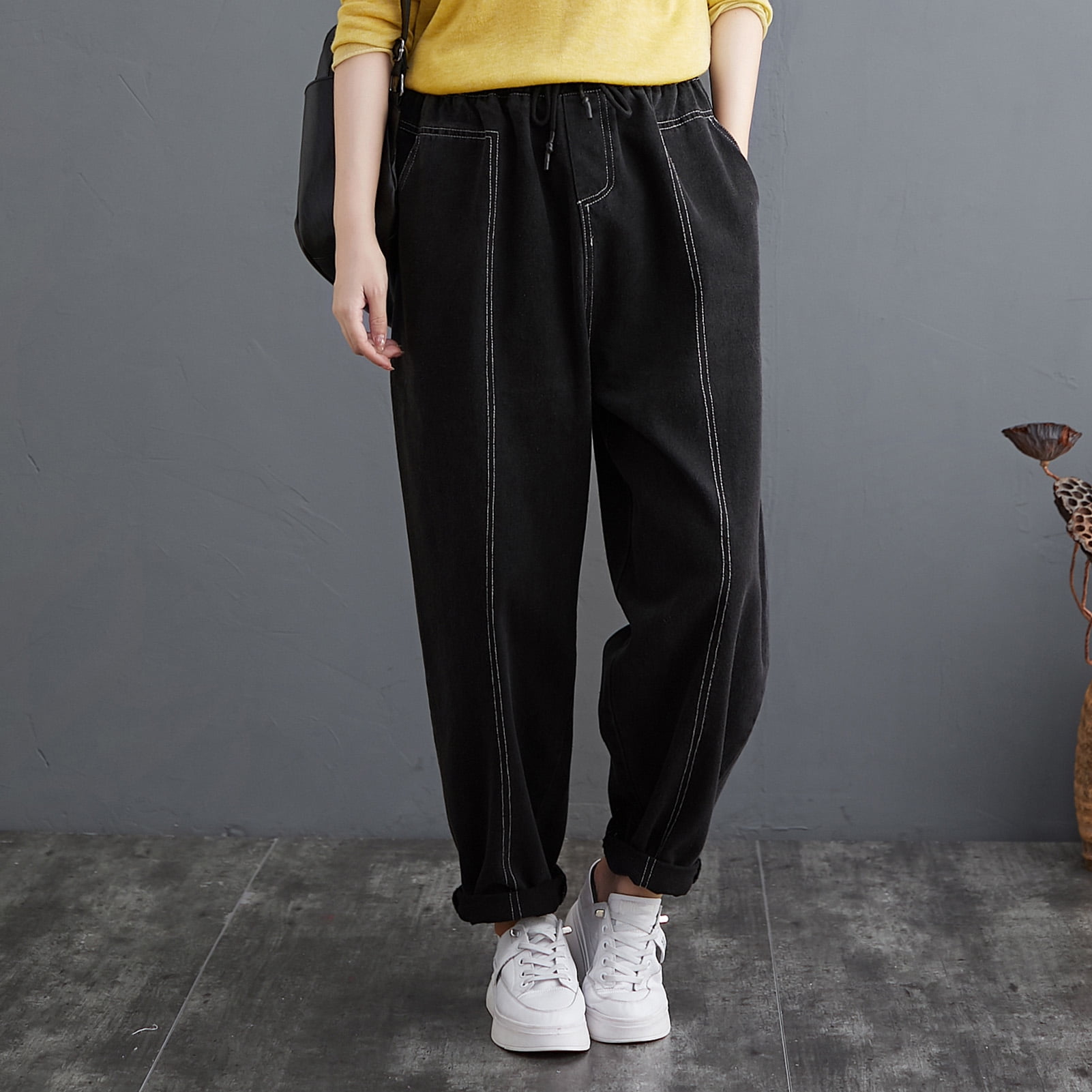 Lightweight Elastic Waist Travel Pants 
