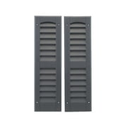 Louvered Shed Shutter or Playhouse Shutter Black 6" X 21" Sold By the Pair