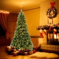 thumbnail image 2 of Topbuy 6FT Pre-lit Artificial Christmas Tree Hinged Xmas Tree with 560 Warm White LED Lights, 2 of 10