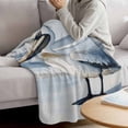 thumbnail image 3 of Painted Pelican Blanket Soft Cozy Warm Throw Blanket for Couch, Plush Fuzzy Flannel Fleece Blankets for Sofa, Ocean Birds Modernism Retro Bed Blankets Lightweight Gifts for Women, 32"x48", 3 of 9