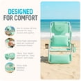 thumbnail image 3 of Ostrich The Deluxe 3N1 Lightweight Outdoor Beach Lounge Chair w/Footrest, Teal, 3 of 12