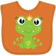 thumbnail image 3 of Inktastic Cute Frog, Green Frog, Frog Princess, Crown Girls Baby Bib, 3 of 4