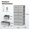 thumbnail image 3 of Pellebant Light Gray 7 Drawers Vertical Dresser Storage Tower Chest, 3 of 8