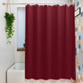 thumbnail image 3 of Shower Curtains for Bathroom-72"x72",Wine Red Dark Maroon Waterproof Bath Curtain Grommet Shower Curtain Set with Hooks, 3 of 9