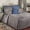 Charcoal, variant on Classic Camden Fitted Polyester Faux Suede Bedding, 3-Pc Indigo Cal King Bedspread Set