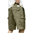 thumbnail image 4 of DPTALR George Men's Pull on Cargo Shorts Full Elastic Waist Casual Shorts with Multi Pockets #Green Big and Tall Men XXXL, 4 of 9