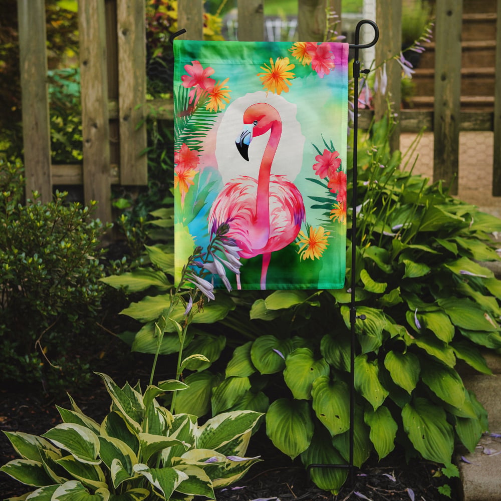 thumbnail image 2 of Hippie Animal Flamingo Garden Flag 11.25 in x 15.5 in, 2 of 5
