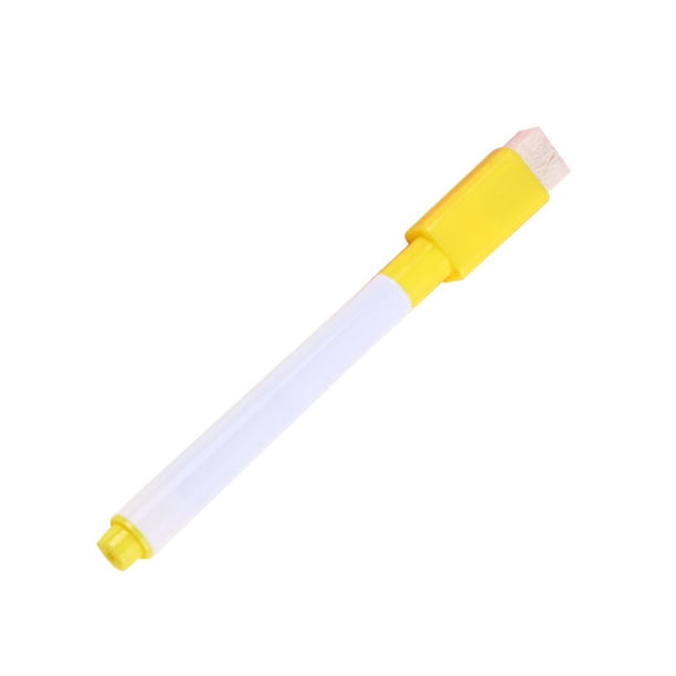 Methold Pizarra de aula escolar colorida, pluma borrable para niños, papelería, regalo, marcador con borrador Suministros de escritura y corrección amarillo negro