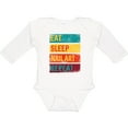 thumbnail image 3 of Inktastic Nail Tech Eat Sleep Nail Art Repeat Boys or Girls Long Sleeve Baby Bodysuit, 3 of 5