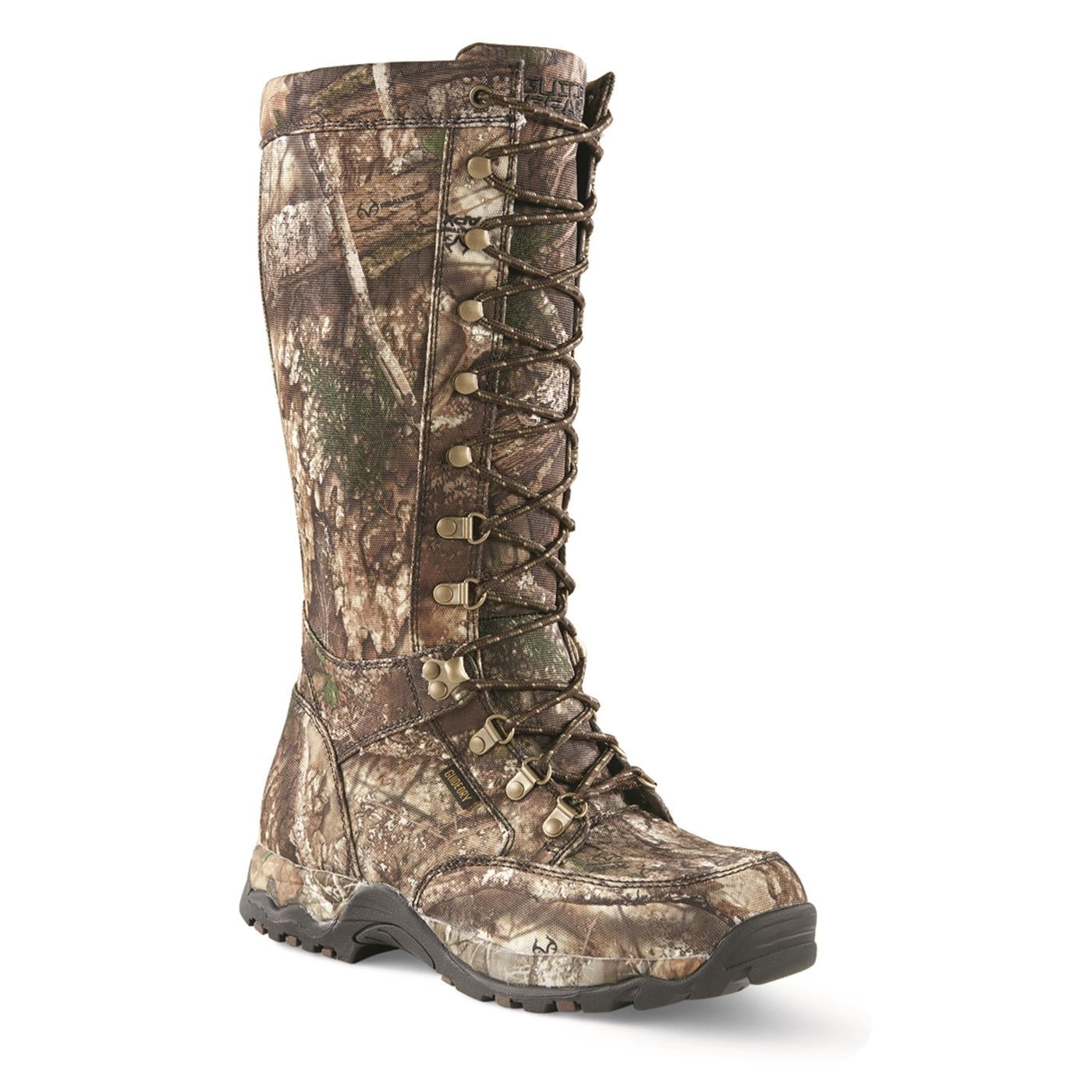 Guide Gear Men's All-Camo Nylon Waterproof Side-zip Snake Boots Realtree APX 11D (Medium)