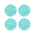 thumbnail image 2 of Balery 4 Pcs Seashell And Starfishleather Coasters Set, Drink Table Cup Coasters For Living Room Kitchen Coffee Decor, 2 of 9