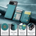 thumbnail image 2 of TECH CIRCLE for Google Pixel 9 Pro / Pixel 9 Case 6.3" 2024, PU Leather Case with A Removable Magnetic Wallet with Stand Function, RFID Blocking Credit Card Slots, Lightweight Men's Phone Cover, Green, 2 of 10