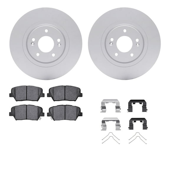 Dynamic Friction Company Front Geospec Brake Rotors with 5000 Advanced Brake Pads includes Hardware 4512-21071