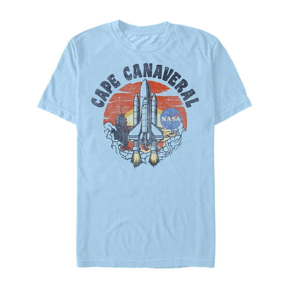 Men's NASA Cape Canaveral Launch Graphic Tee Light Blue X Large