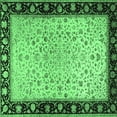 thumbnail image 1 of Ahgly Company Indoor Square Oriental Emerald Green Traditional Area Rugs, 4' Square, 1 of 4