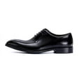 thumbnail image 2 of Santimon Black Dress Shoes for Men Pointed Toe Lace-up Derby Shoes Cowhide Leather Formal Shoes US 7.5, 2 of 8