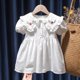 thumbnail image 1 of Vestido informal para niñas pequeñas, ropa a cuadros, verano 2022, nuevo vestido coreano de algodón y lino para niñas, vestido de princesa con cuello vuelto grande Tan Jianjun unisex, 1 of 2
