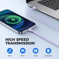 thumbnail image 5 of iPhone 17 16 15 Charger USB C Charge, [MFi Certified] 20W PD Fast Type C Charger Block with 6FT USB C Cable Compatible with iPhone 17/16/15, iPad, Galaxy, Android Purple, 5 of 7