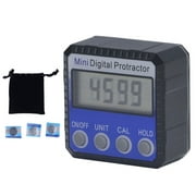 Digital Inclinometer Magnetic 360 4 Units Portable Digital Angle Gauge for Angle Measurement Blue YZRC