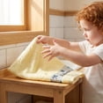 thumbnail image 6 of Unique Bargains Maple Leaf Jacquard Soft Absorbent Quick Dry Towels Yellow 2pk, 6 of 8