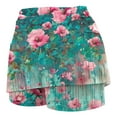 thumbnail image 5 of KIHOUT Summer Shorts Skirts for Women Floral Print Mid-waist Sports Skirts Swimsuit Bottom, Size S-4XL, 5 of 5