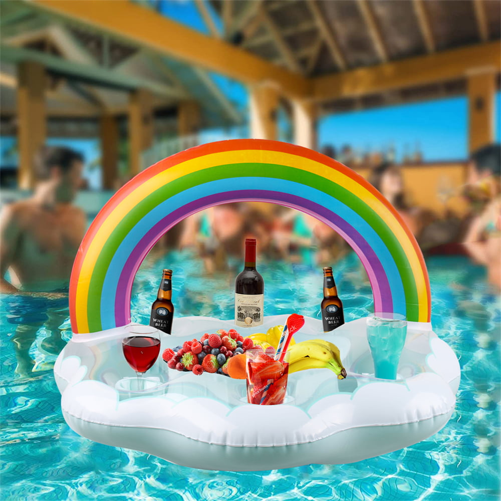 Inflatable Pool Floats for Adults Pool Cup Holders Inflatable Floating Drink Holder for Pools Beach & Outdoor Cup Holder Summer Party Supplies for Pool Party Favor Kids Bath Toys 