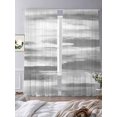 thumbnail image 3 of Sheer Curtains 84 Inches Long, Gray White Light Filtering Window Curtains for Living Room, Vintage Country Abstract Gradient Mottled Rod Pocket Voile Sheer Curtain Drapes, 52"W x 84"L, 2 Panels, 3 of 8