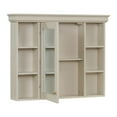 thumbnail image 6 of 35'' x 28'' Wall Mounted Bathroom Cabinet, Modern Wall Cabinet with Mirror Door and 6 Open Shelves, Beige+Cream, 6 of 6