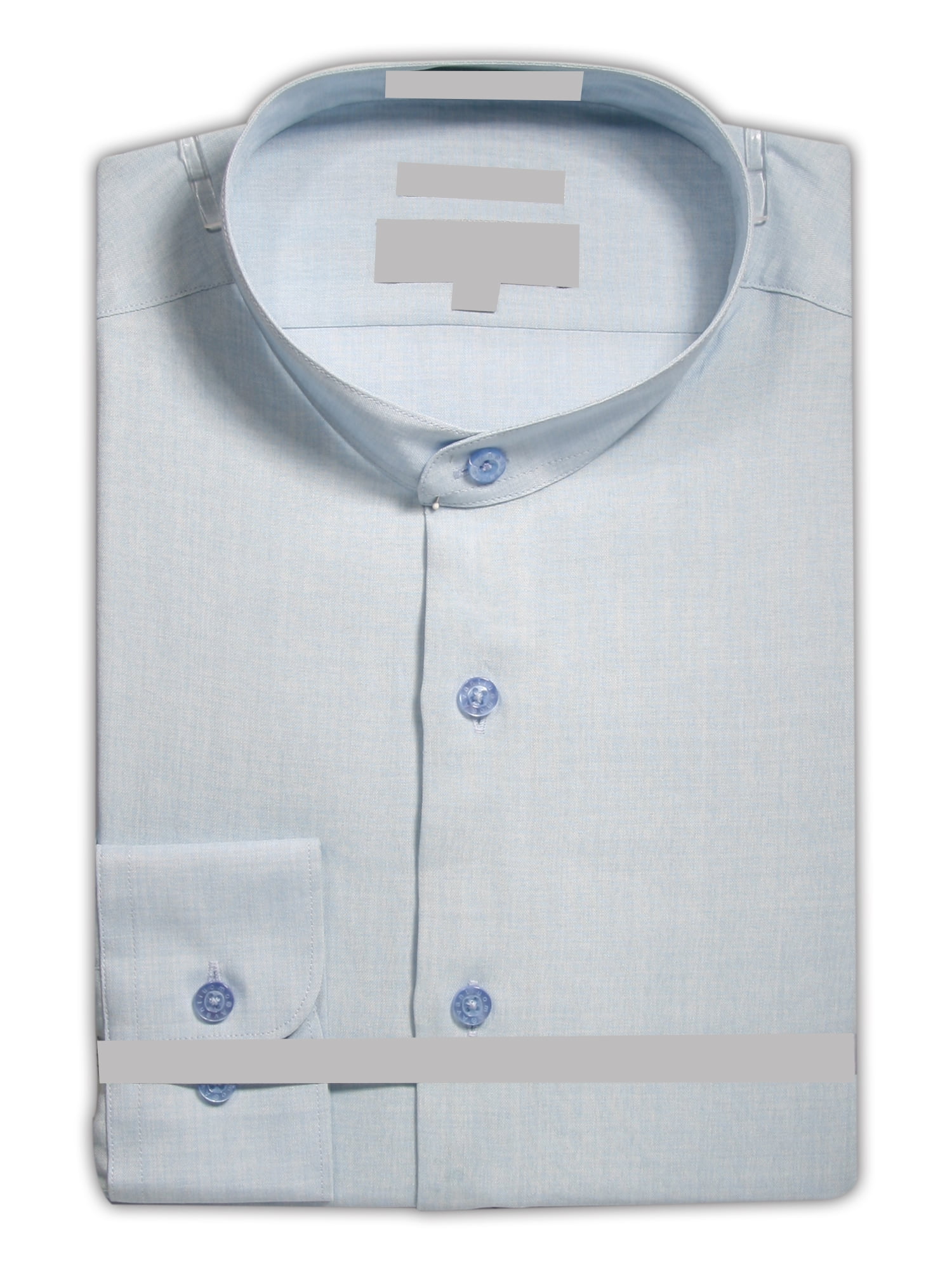 Men's Pattern Fabric Banded Collarless 