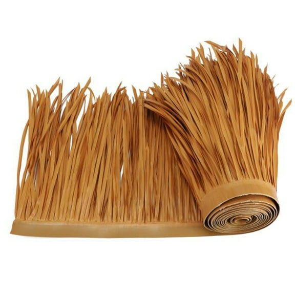 Thatched Roof Roll, Artificial Thatched Roof Simulation, Thatched Roof Tiles, Plastic PE Thatched Roof Shingle for Garden Patio Decoration, Reeds